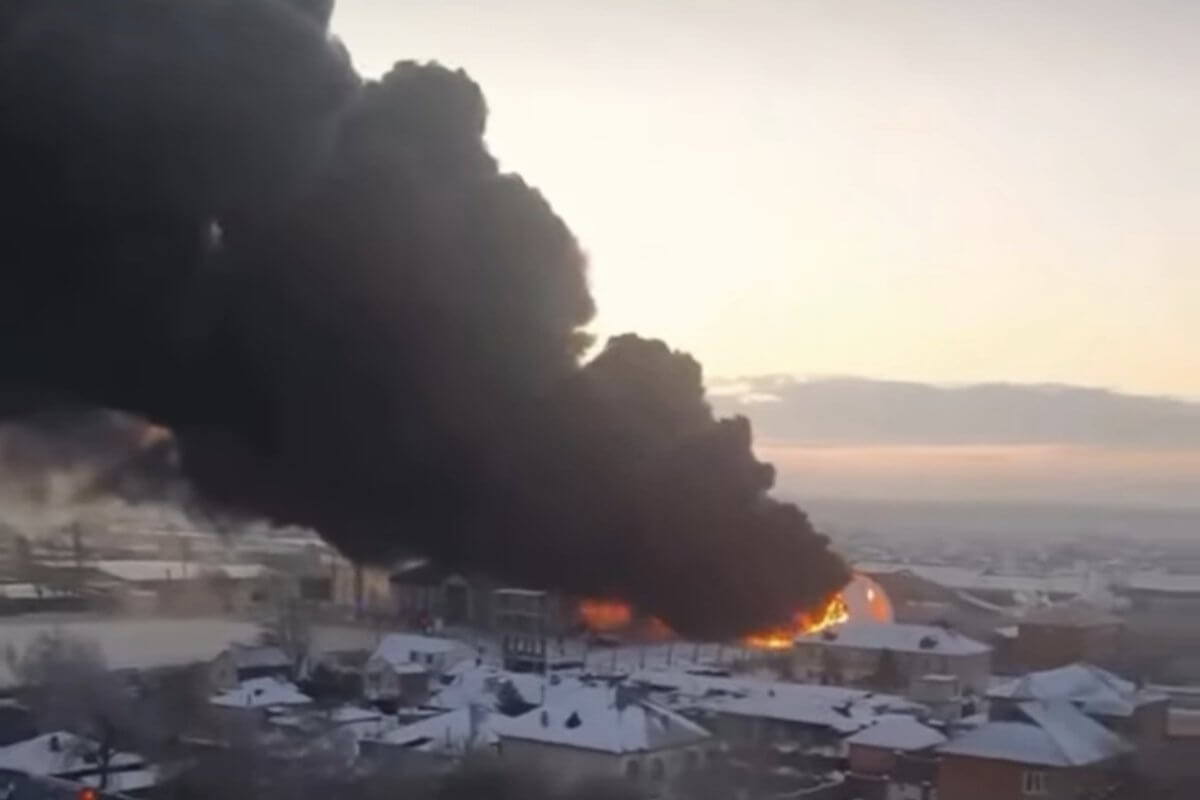 В Петропавловске горит стадион (видео): детали уточняются