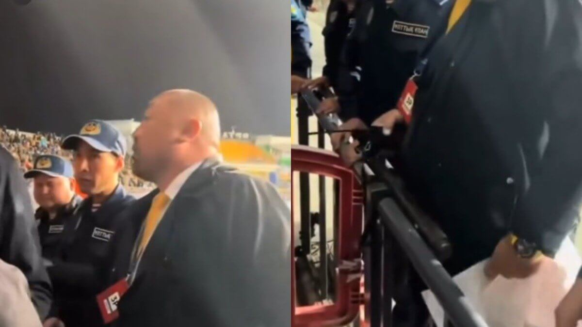 "Кто дал право?": скандал разгорелся в Сети из-за охранника ФК "Кайрат"
