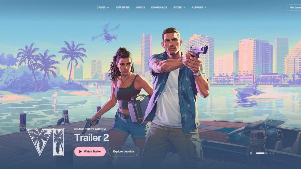 Сайт Rockstar сменил дизайн в честь GTA 6