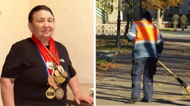 Казахстанская чемпионка мира вынуждена работать дворником