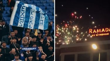 Ночной фейерверк перед матчем обернулся задержаниями фанатов “Ордабасы”