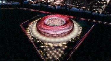 Стадион в форме юрты строят в Кыргызстане за миллиарды