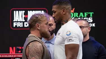 Энтони Джошуа и Джейк Пол провели первую дуэль взглядов