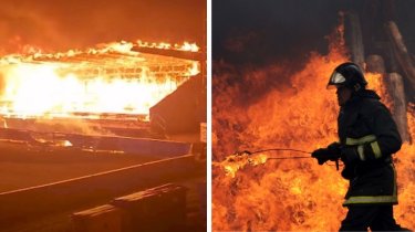 Дети сожгли стадион из-за поражения любимой футбольной команды (Видео)