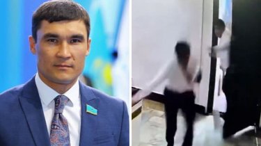 Драка Серика Сапиева с заместителем: Видео инцидента