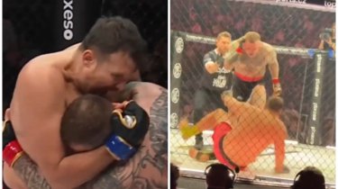 Боец MMA укусил ухо соперника и спровоцировал массовую драку (Видео)