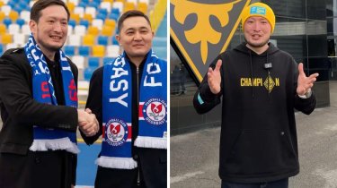 Лицо «Ордабасы» Бейбит Алибеков снялся в форме «Кайрат – чемпион»