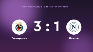 «Вильярреал» победил «Наполи» в 2-м туре Лиги чемпионов: 3:1
