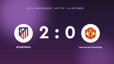 «Атлетико» одолел «Манчестер Юнайтед»: 2:0