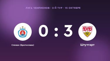 «Штутгарт» победил «Слован (Братислава)» в 2-м туре Лиги чемпионов: 3:0