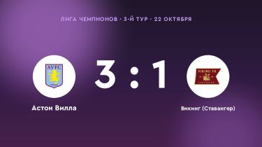 «Астон Вилла» обыграла «Викинг (Ставангер)» со счётом 3:1